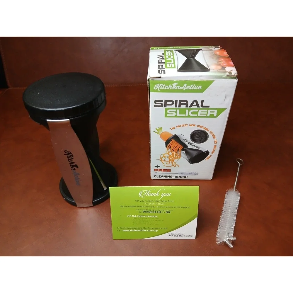 Kitchen Active Spiral Slicer With Free Cleaning Brush‎ Green #1163